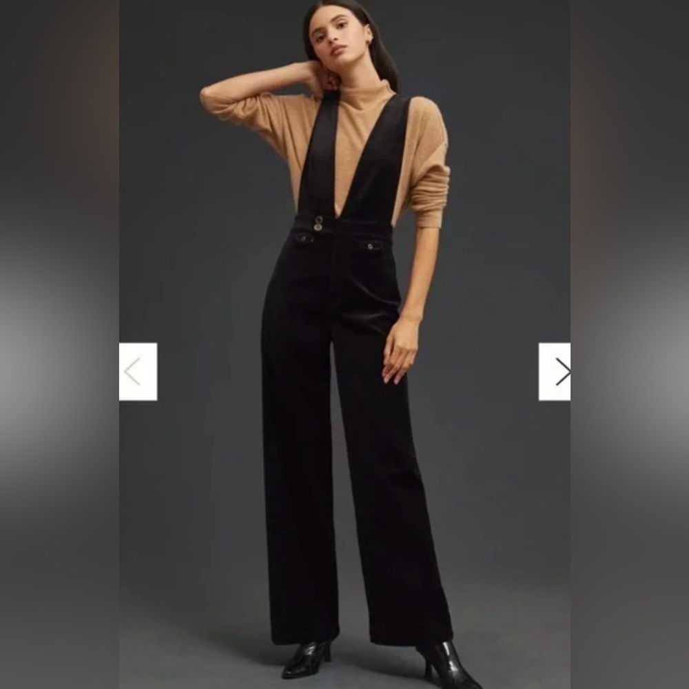 Anthropologie Pilcro velvet jumpsuit